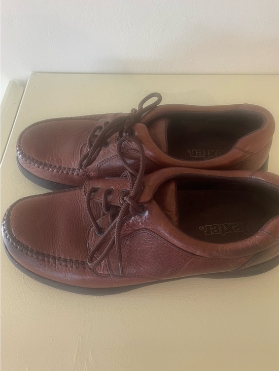 Dexter Brown Pebbled Leather Oxford Shoes Lace Up Rubber Soles 12M Vintage main image 4